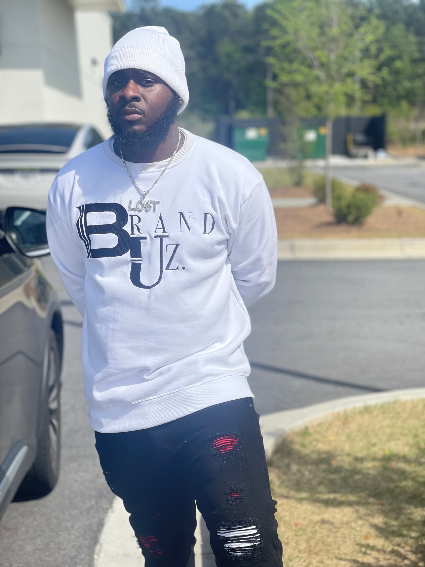 BU OG White & Black Sweatshirt